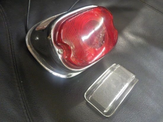 PANHEAD "NEW REPO" 1955 TO 72 TAIL LIGHT CLEAR LENS #68093-55A